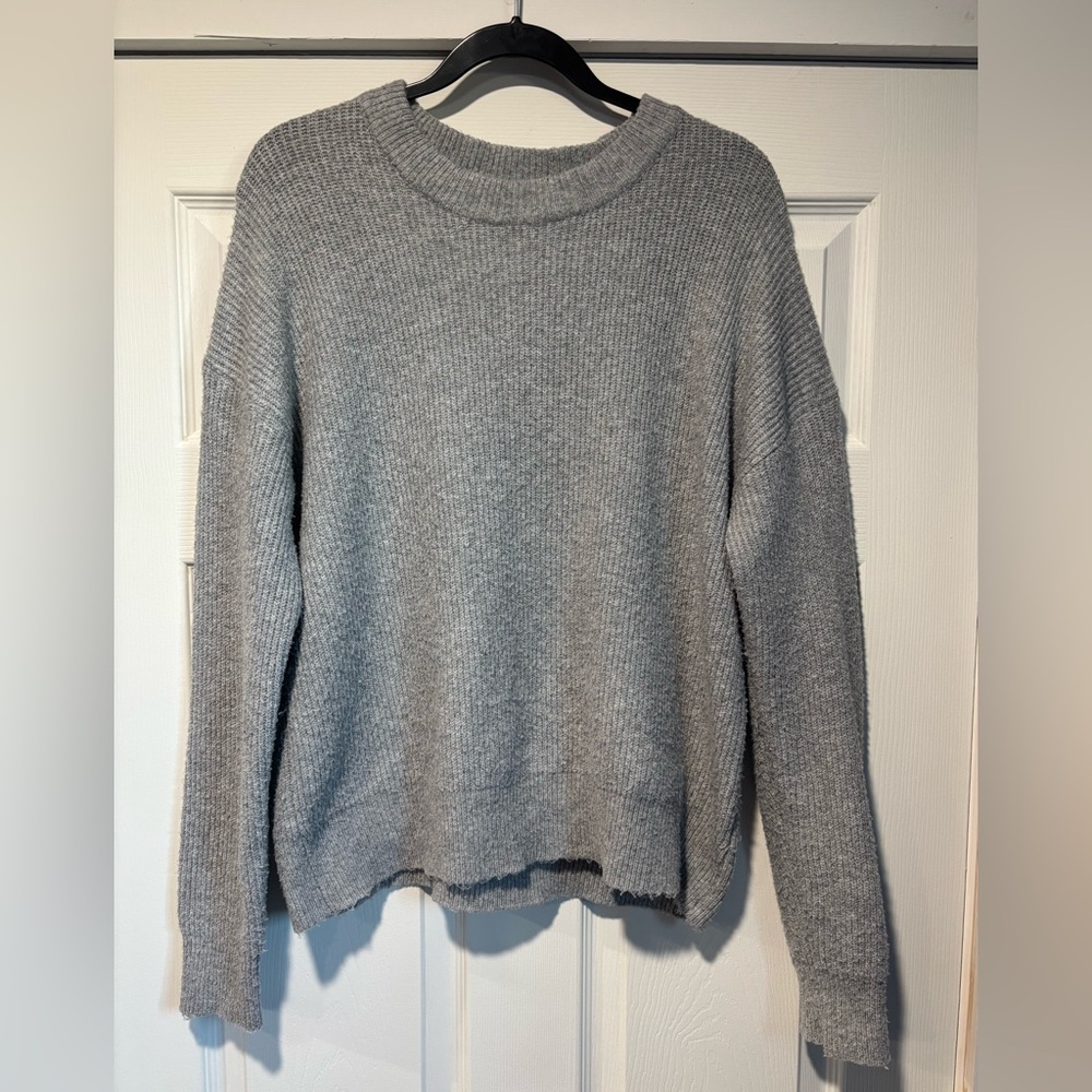 Market & Spruce Heather Gray Women's Crew Neck Sweater